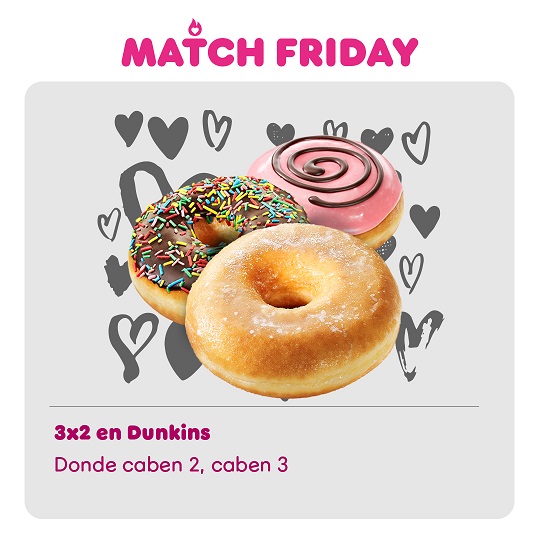 Dunkin' ofrecerá 3X2 en Dunkins por el Black Friday