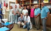 Asistentes al primer taller para hombres de la Fundación Stanpa en el AH Juan Ramón Jiménez de Huelva