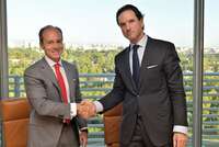 Rami Aboukhair, CEO Santander España junto a Eduardo Petrossi, Consejero Delegado Mahou San Miguel