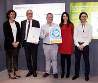 De izquierda a derecha: Valvanera Ulargui Aparicio, Directora de la OECC, Ignasi Franquesa, Director General de Eurofred, Jaume Santacana, Director Estratégico de Eurofred, Nathalia Acevedo, Directora de Comunicación y RSC de Eurofred, Francisco M. Martí