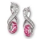Fuchsia CZ Infinity Earrings by Chamilia
