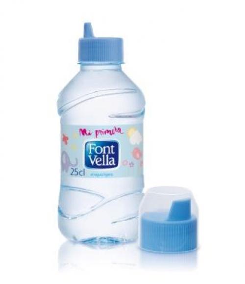 AGUA MINERAL NATURAL FONT VELLA BOTELLA KIDS 330ML C/TAPON INFANTIL, botella  agua niños 