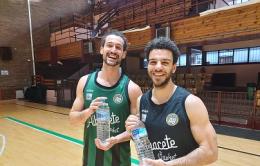 los jugadores del Albacete Basket, Victor Ruiz de Carranza y Antón Bouzán Cumplido