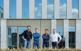 Jelte Vrijhoef, Jan Hollez, Zhong Xu y Jérôme Laredo, fundadores de Deliverect