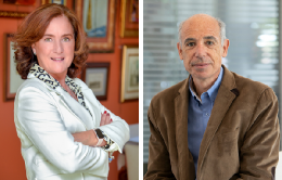 Cristina Vicedo, presidenta de Aebrand, y Xavier Pascual, director de Hispack