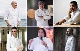 Paco Pérez, Jesús Sánchez, Joan Roca, Quique Dacosta, Gastón Acurio y Artur Martínez