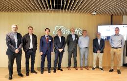Pedro Fernández (Florette), Fermín Aldaz (Florette), el consejero Mikel Irujo, Jorge Moreno (Florette), Pablo Ayesa (CENER), Luis Mari López (Florette), Javier Les (Florette) y Daniel Ramos (Florette)