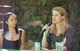 Frances Haugen y Aerica Shimizo Banks, (denunciante de Facebook Frances Haugen y la fundadora de Shiso)