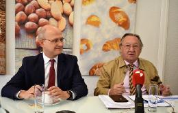 José Miguel Herrero director general de la Industria Alimentaria en el Ministerio de Agricultura, Pesca y Alimentación y Felipe Ruano presidente de ASEMAC