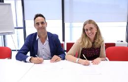 César Vázquez, director RRHH; y Laura Díaz, directora Relaciones Laborales, Dia España