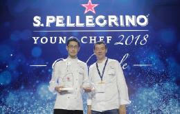 Yasuhiro Fujio, ganador de S.Pellegrino Young Chef 2018, junto a su Mentor Chef, Luca Fantin.
